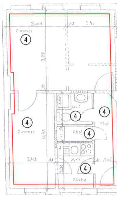 Grundriss WE 04, Lerchenstraße 110, 2. OG links
